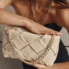 Gabrielle Oat Woven Leather Bag