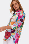 Kaleido 3/4 Sleeve Print Shirt K89