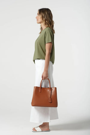 Bayside Linen Bias Skirt - White