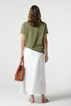 Bayside Linen Bias Skirt - White