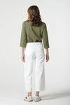 5 Pocket Crop Wide Leg Jean - White