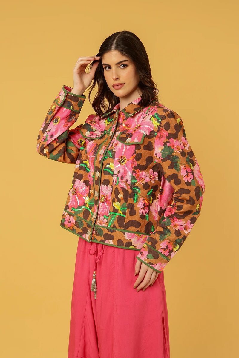 WILD ROSE CROP JACKET, LINED