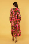 WILD ROSE DRESS with SASH BELT, LINED
