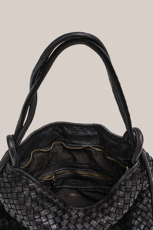 Woven Bella Black 2-in-1 Convertible Backpack Tote