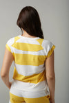 Game Cotton Raglan Tee - White/Daffodil