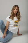 Cotton Summer Play Days Tee - Parisian Navy/White