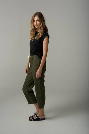 Sunday Linen Pocket Pant - Khaki
