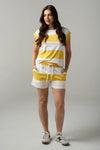 Club Cotton Knit Short - White/Daffodil