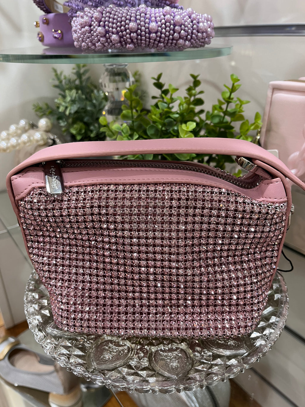 Alexandra Crystal Convertible bag OB6441 Pink