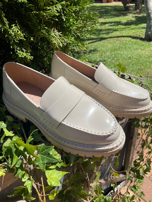 Ophelia Leather Loafer - Ivory