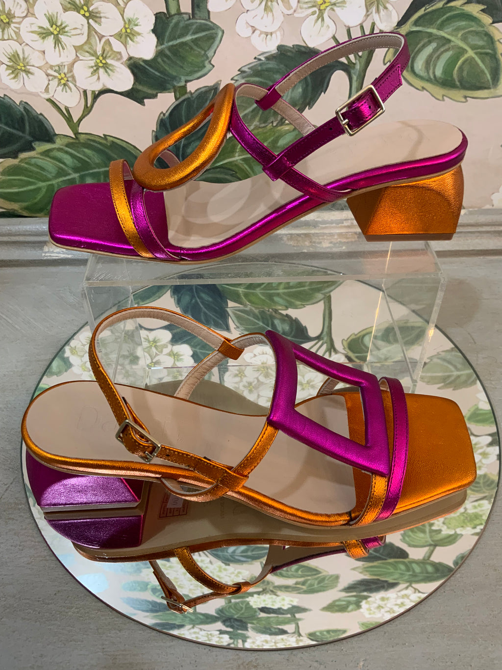 7454- Fucsia and Naranja