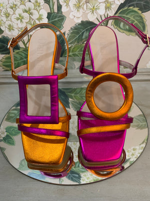 7454- Fucsia and Naranja