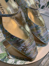 Gleam Light Blue Reptile Leather