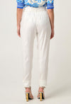 Trinidad Linen Viscose Button Cuff Pant in Ivory