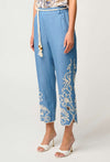 Helm Tencel Embroidered Straight Leg Pant in Sky