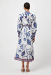 Tierra Cotton Silk Dress in Palm Shadow