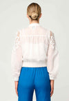 Lamia Tencel Lace Detail Bomber in Ivory