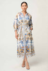 Carmen Cotton Silk Maxi Dress in Golden Medina