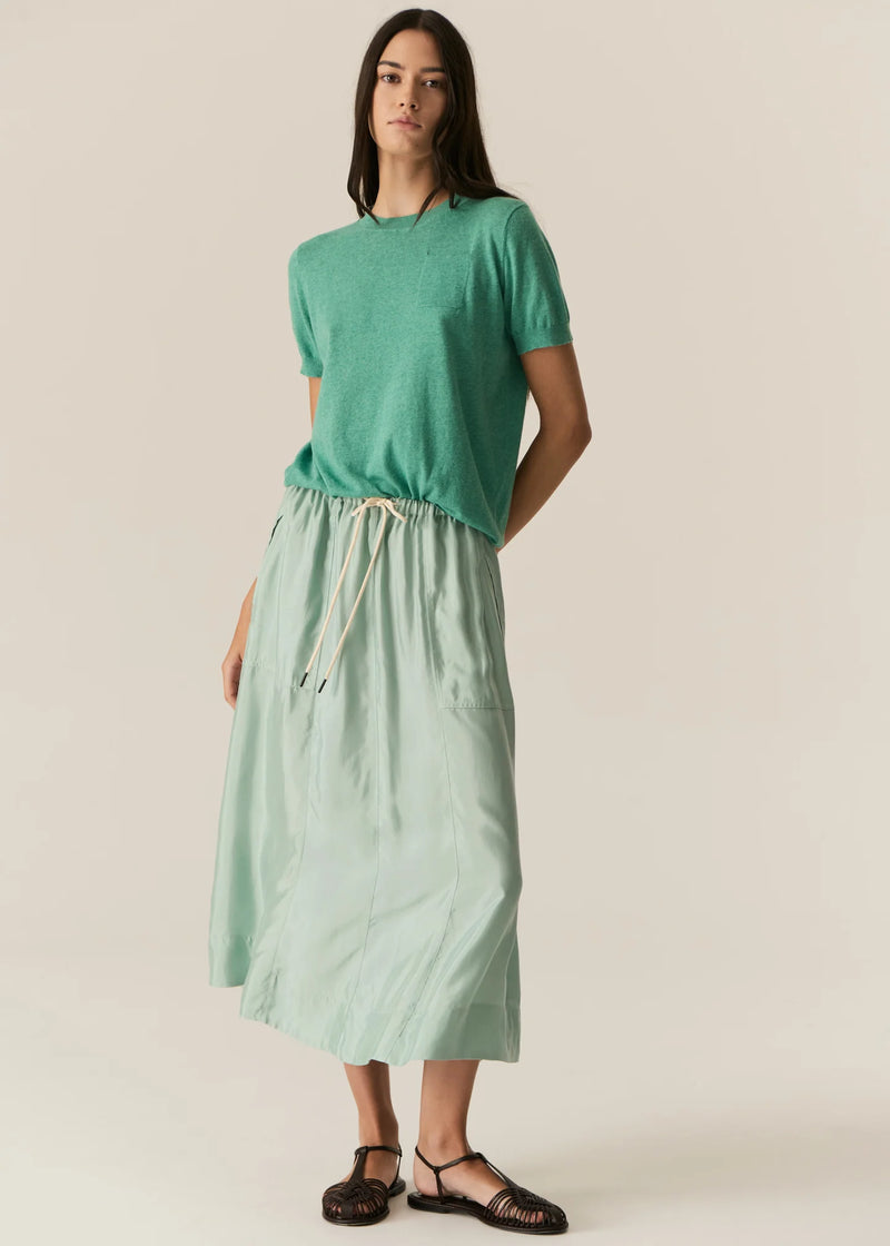 Henri Drawcord Skirt - Mist