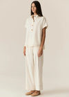 Carsen Crop Denim Pant - Ecru