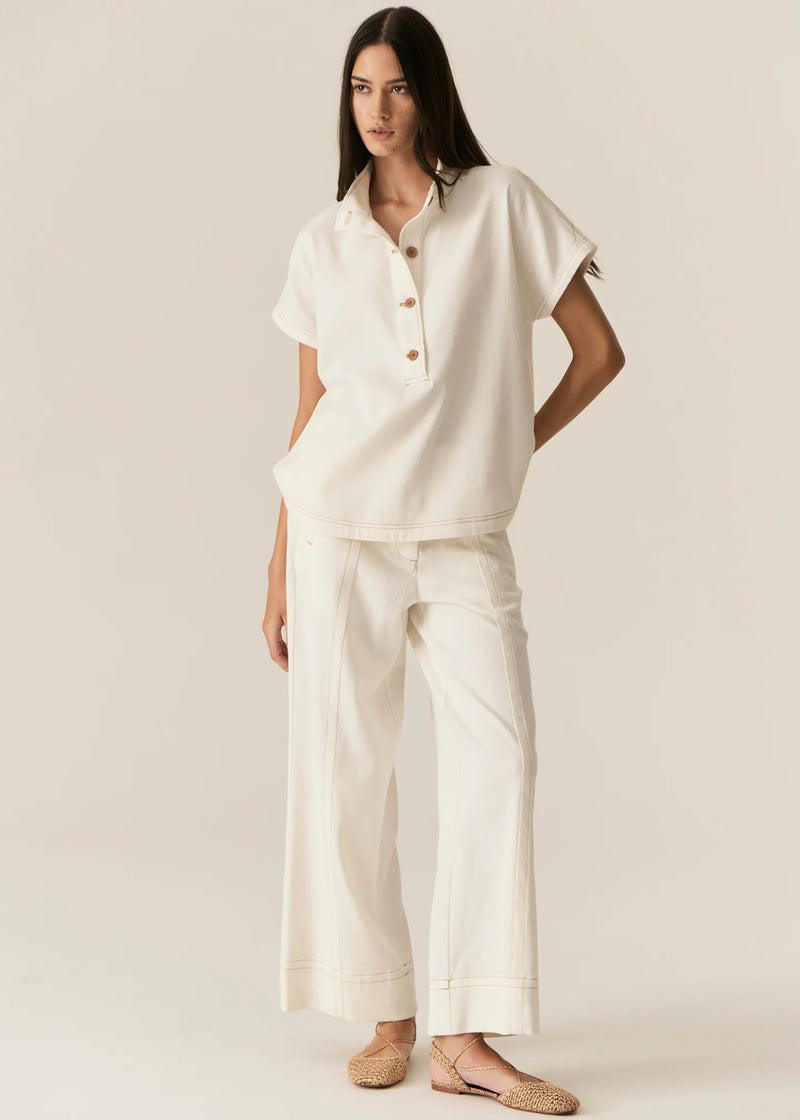 Carsen Denim Shirt - Ecru