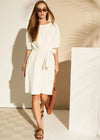 Carsen Denim Dress - Ecru
