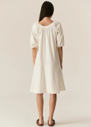 Carsen Denim Dress - Ecru