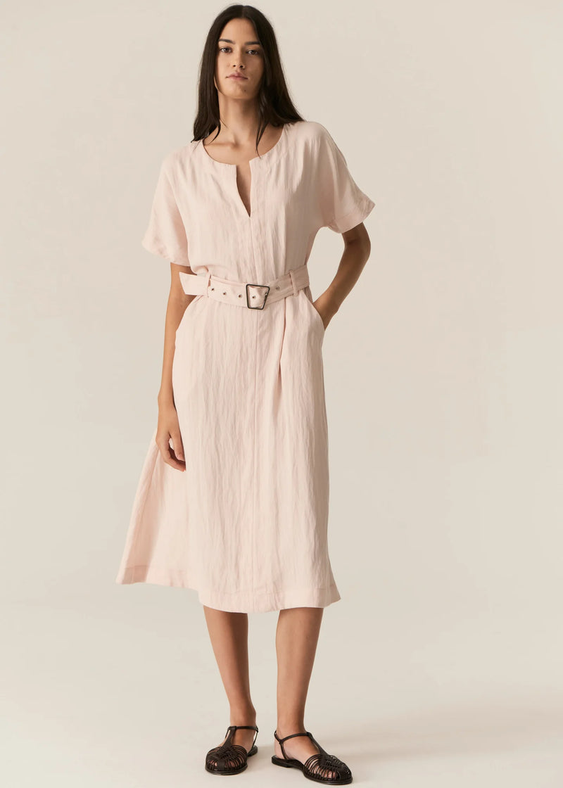 Faire Belt Dress- Blush