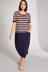 24146 - Navy Stripe Dress