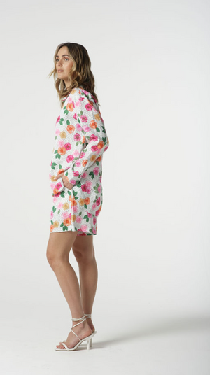 Floral Stitch Button Up