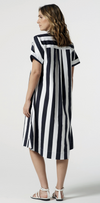 3/4 Sleeve Thick Stripe Dress