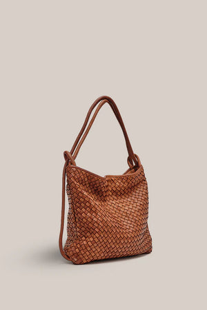 Woven Bella Tan 2-in-1 Convertible Backpack Tote