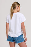 The V-neck Applique Love T-shirt - White/Multi