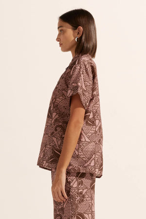 jaunt top - cacao batik