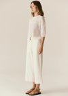 Carsen Crop Denim Pant - Ecru