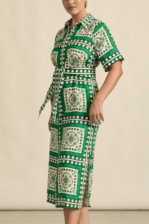 Roam Dress- Parrot Scarf