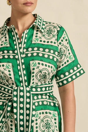 Roam Dress- Parrot Scarf