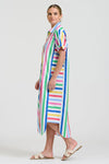 The Ashley Shirtdress - Fiesta Stripe
