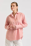 The Elodie Girlfriend Relaxed Shirt - Orange Stripe