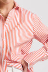 The Elodie Girlfriend Relaxed Shirt - Orange Stripe